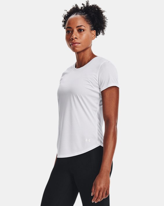 เสื้อยืด UA Speed Stride 2.0 สำหรับผู้หญิง in White image number 0